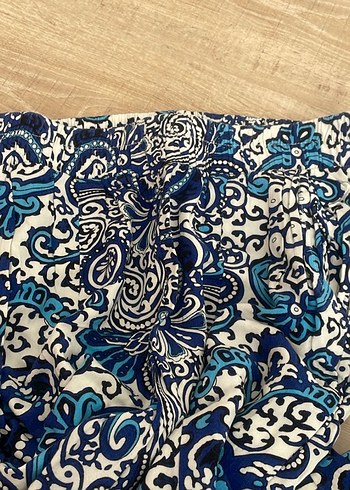 Mavi Renkli Bohem Desenli Kadın Pantolon - Görsel 7