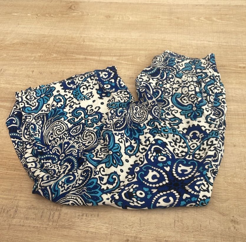 Mavi Renkli Bohem Desenli Kadın Pantolon - Görsel 5