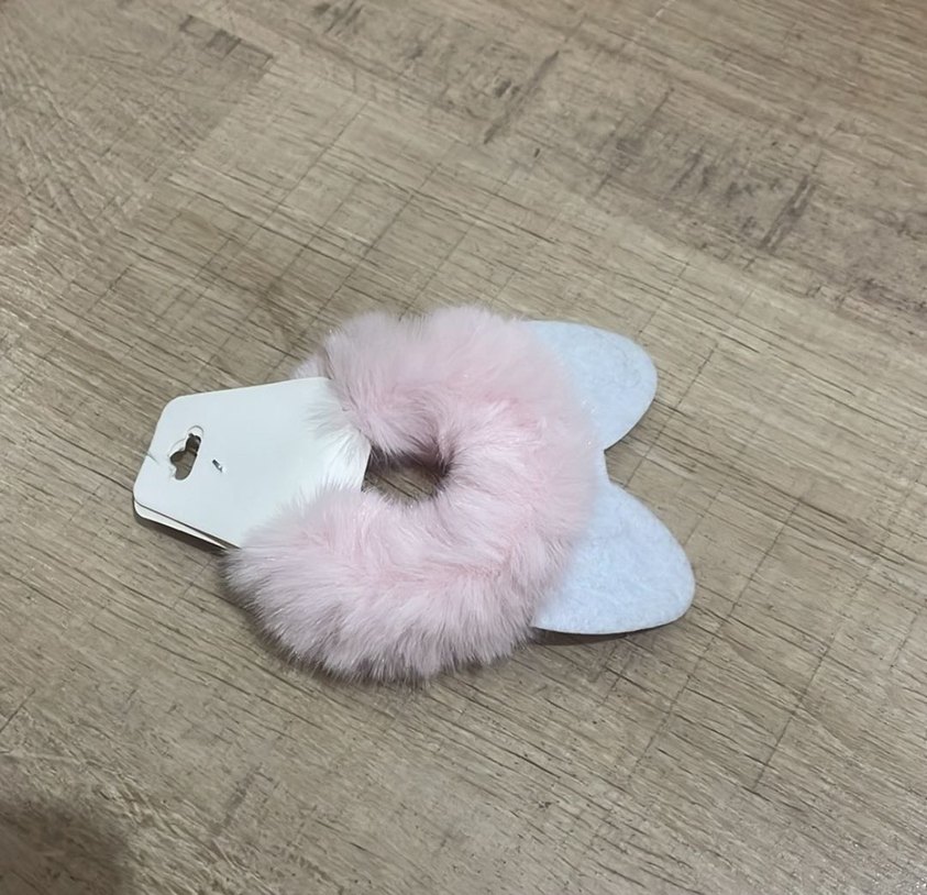 Pembe Tüylü taşlı toka - Görsel 4