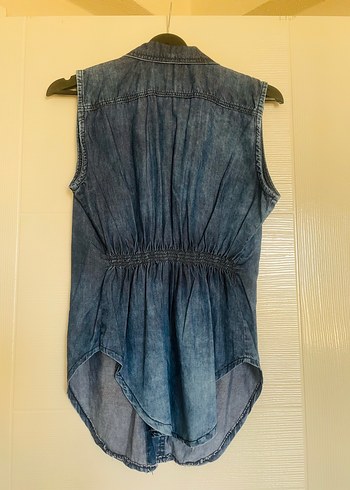 Kızlar için Bohem Denim Yelek