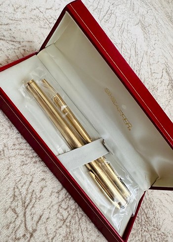SHEAFFER MARKA Parlak Altın Renkli Kalem Seti