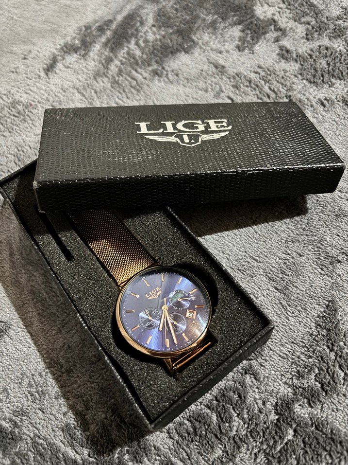 LIGE Siyah Minimalist Erkek Cüzdan - Görsel 2