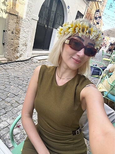 Zara Fitilli Midi Elbise