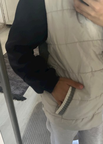 Düğmeli Gri Kadın Midi Yelek - Görsel 2