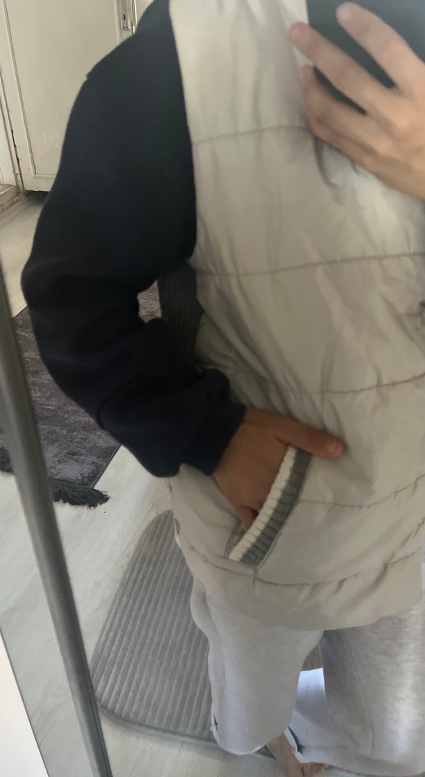 Düğmeli Gri Kadın Midi Yelek - Görsel 2