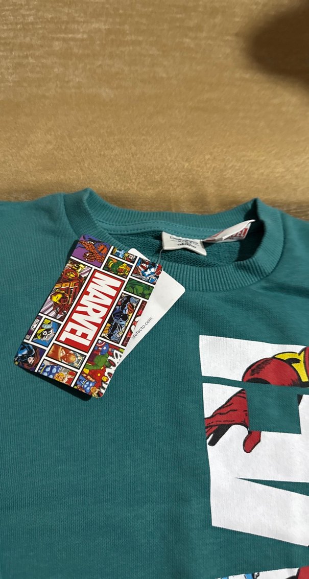 Erkek Çocuk Renkli Marvel Baskılı Sweatshirt - Görsel 2