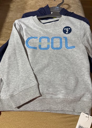 Erkek Çocuk Gri Baskılı Sweatshirt