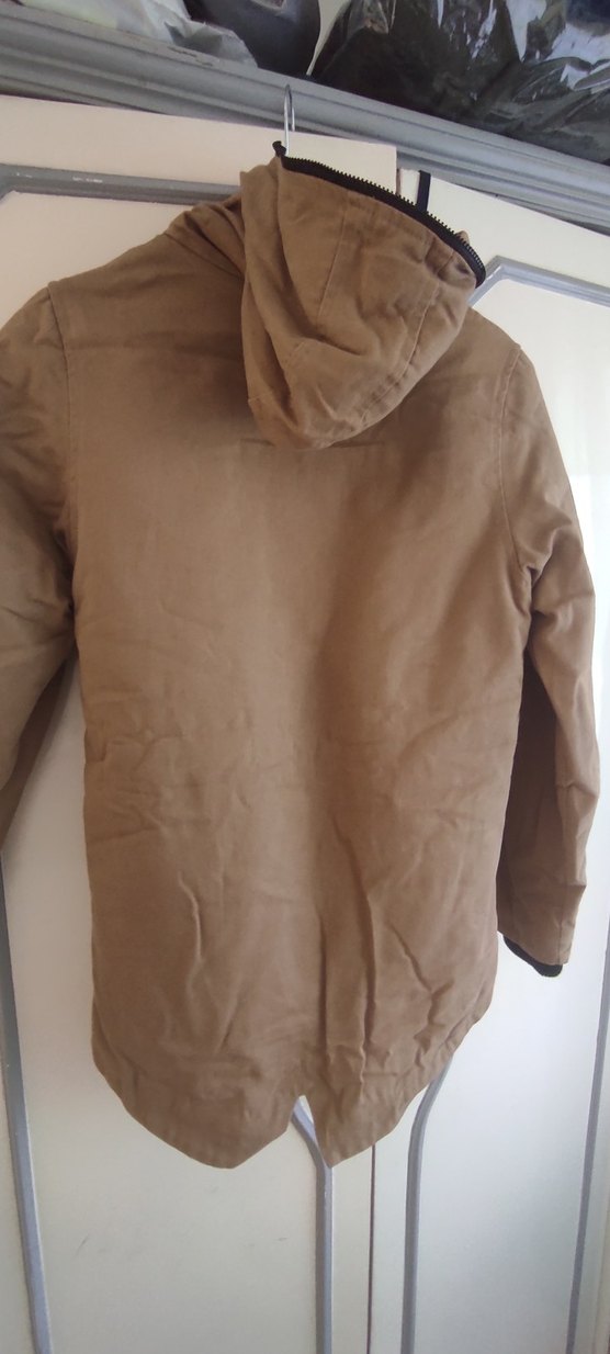 Bej Erkek Çocuk Düğmeli Street Wear Kaban - Görsel 4