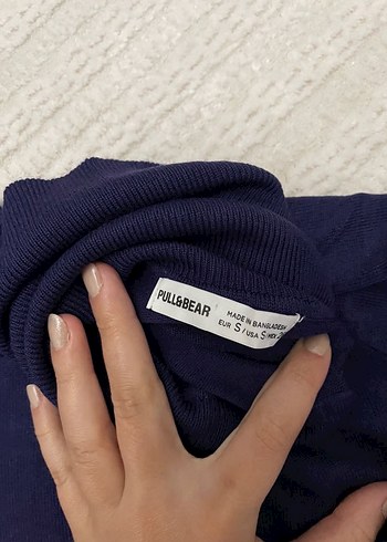 Lacivert Kadın Balıkçı Yaka Uzun Kollu Triko - Görsel 2