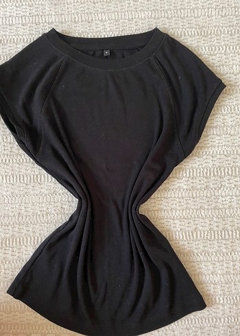 Siyah Basic Kısa Kollu Bluz