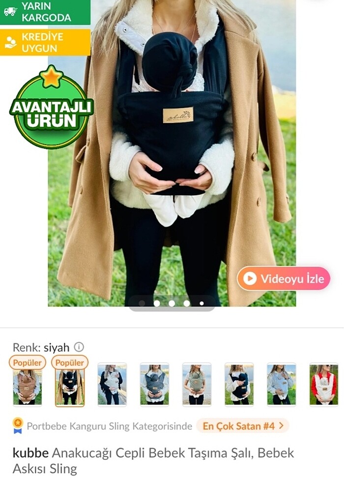 Kubbe bebek sling - Görsel 2
