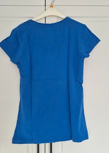 Diğer Kadın Mavi V Yakalı T-shirt