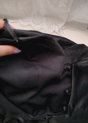 saten drapeli elbise - Görsel 8