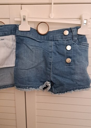 LC Waikiki Düğmeli Mavi Kız Denim Etek