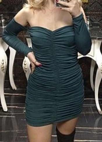 Drapeli Straplez Mini madonna Elbise