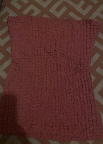Zara Pembe Straplez Mini Crop Top
