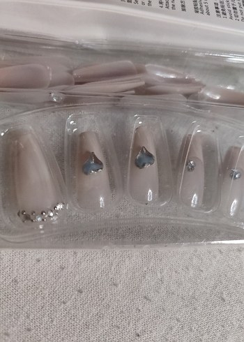 Koyu Bej taşlı Tırnak Seti - Görsel 4