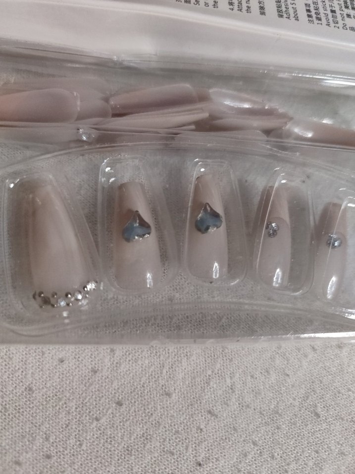 Koyu Bej taşlı Tırnak Seti - Görsel 4