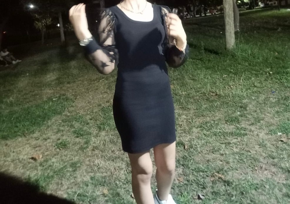 Siyah Strappy Midi Dar Kesim Elbise kolları tül yıldızlı - Görsel 3