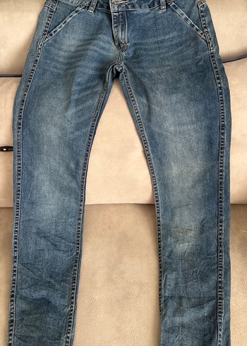 Kadın Gri Denim Normal Kesim Jean