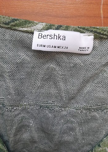 m Beden V Yaka Bohem Örme Kısa Bluz