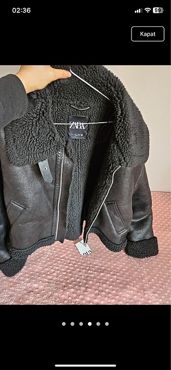 l Beden siyah Renk Zara biker mont