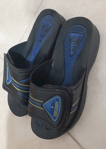 Mavi Erkek Spor Terlik - Cırt Cırtlı - Görsel 2