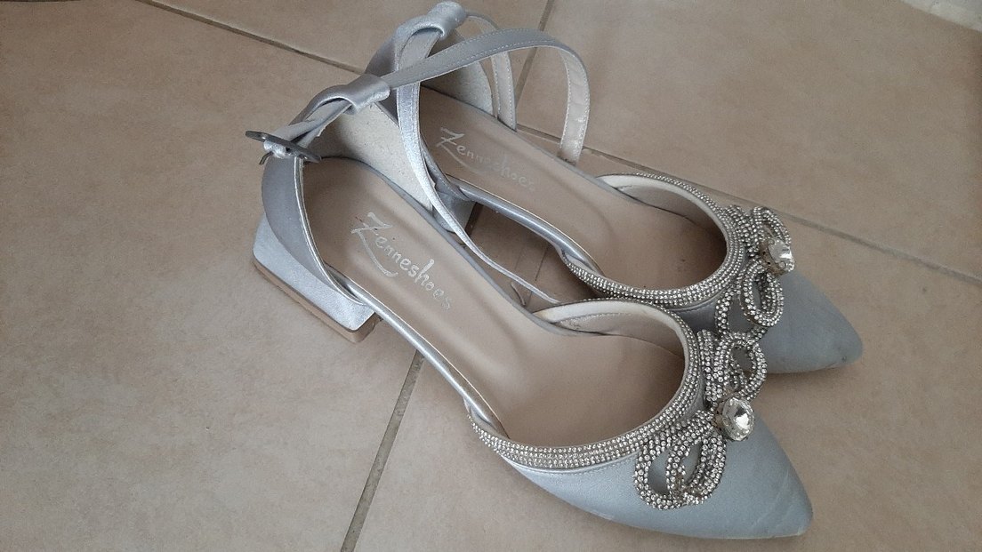 Gri Kadın Topuklu Gece Ayakkabısı - Görsel 2