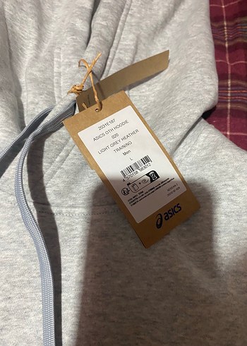 Gri Asics Kapüşonlu Erkek Sweatshirt sıfır - Görsel 2