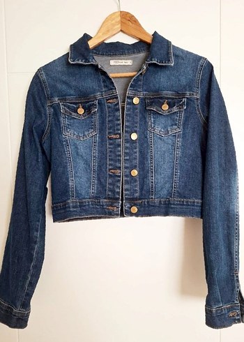 LC Waikiki Düğmeli Mavi Kadın Kot Denim Ceket