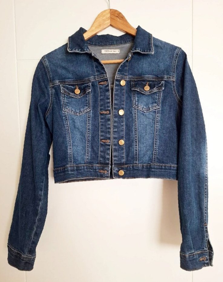 Düğmeli Mavi Kadın #Kot Ceket - Görsel 2