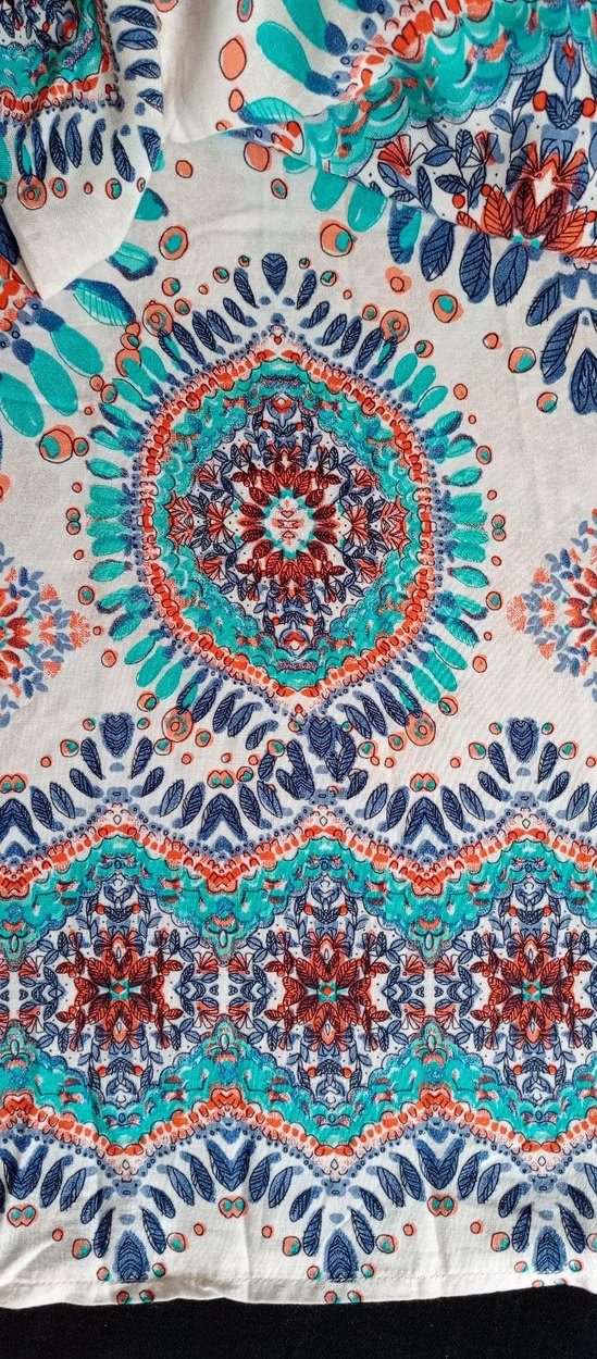 Renkli Batik desenli Bohem Uzun Elbise - Görsel 2