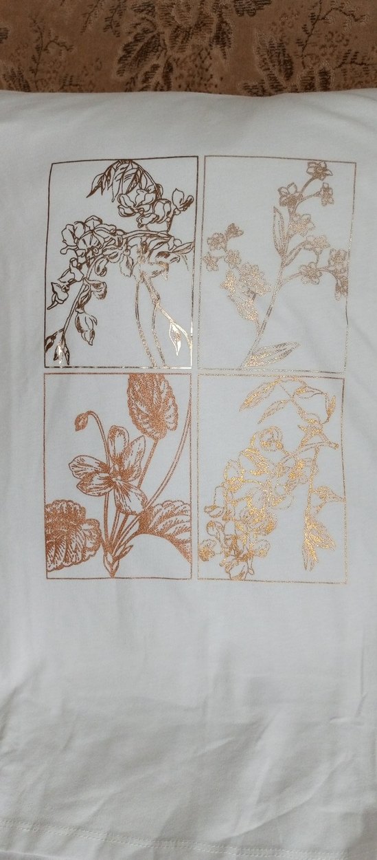 Baskılı Beyaz Kadın Tişört - Görsel 3