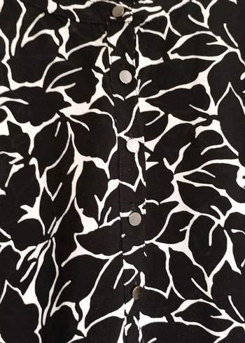 Kadın Siyah Desenli Uzun Kollu Tunik - Görsel 2