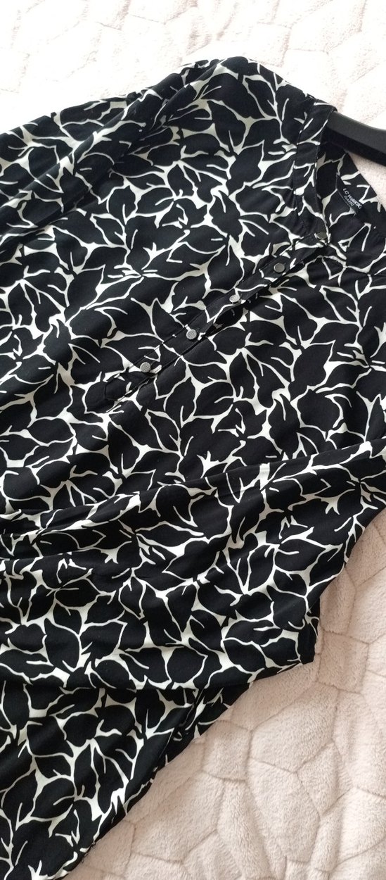 Kadın Siyah Desenli Uzun Kollu Tunik - Görsel 3