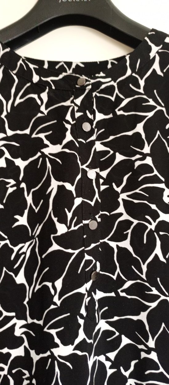 Kadın Siyah Desenli Uzun Kollu Tunik - Görsel 2