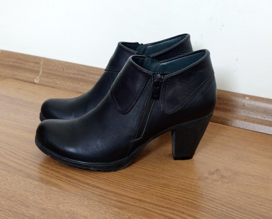 Beta Marka Kadın Hakiki Deri Siyah  Dolgu Topuklu Bot - Görsel 2