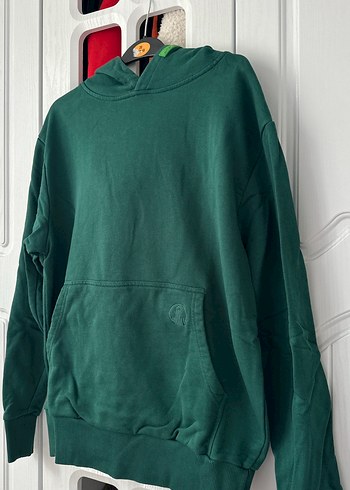 Kadın Haki Kapüşonlu Sweatshirt