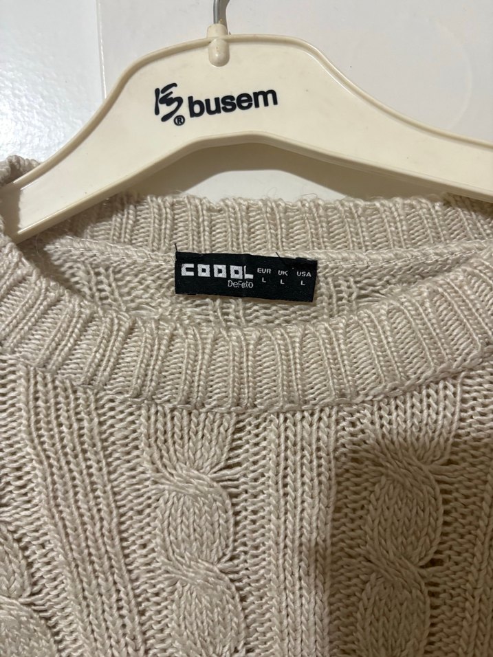 Bej Örgü Kadın Kazak - Görsel 2