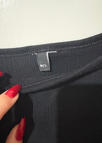 Siyah, Uzun Kollu, Dar Kesim Kadın Bluz - Görsel 2