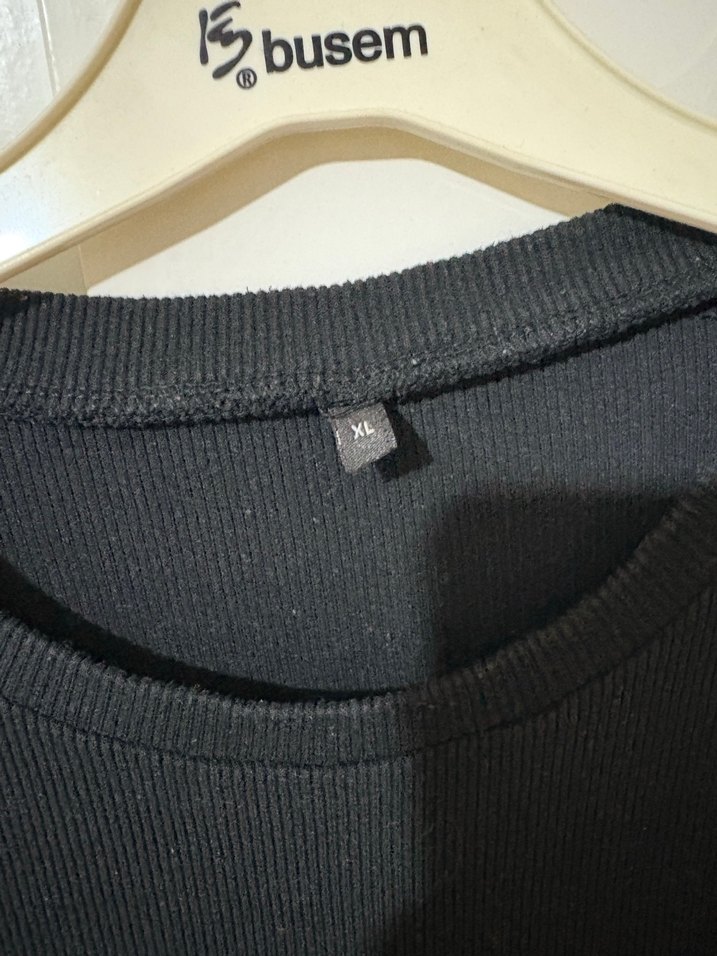 Siyah Midi Basic Kadın Elbise - Görsel 2