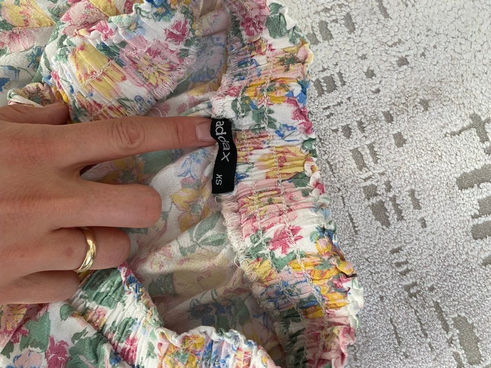 Çiçek Desenli Bohem Midi Hamile Etek - Görsel 2