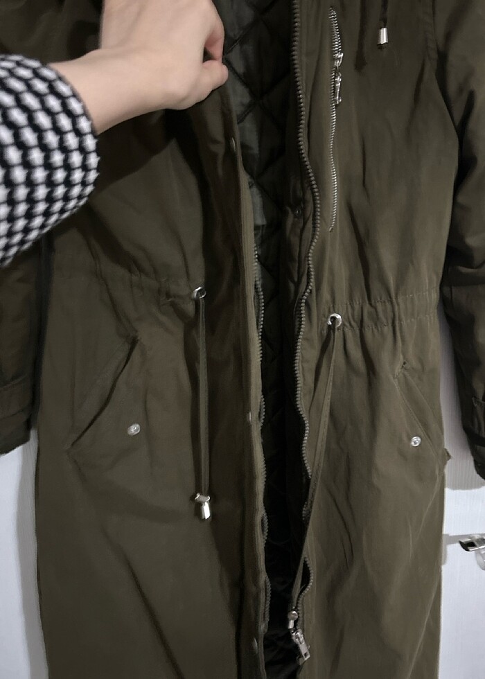 Haki uzun mont - Görsel 2