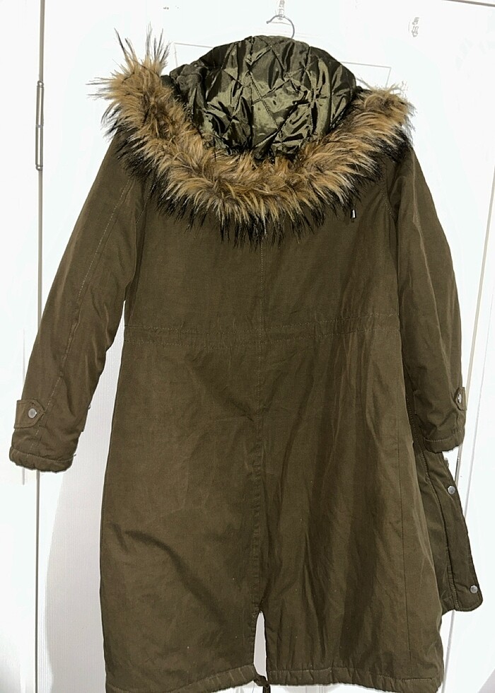 Haki uzun mont - Görsel 3