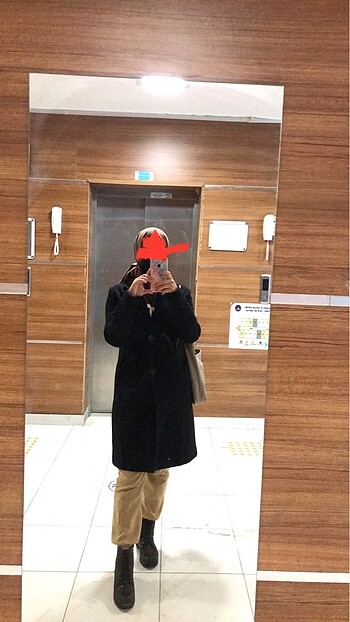 Siyah kaşe kaban - Görsel 5