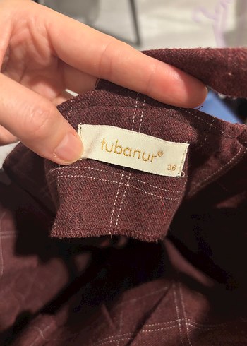 Diğer Bordo Kareli Uzun Askılı Elbise