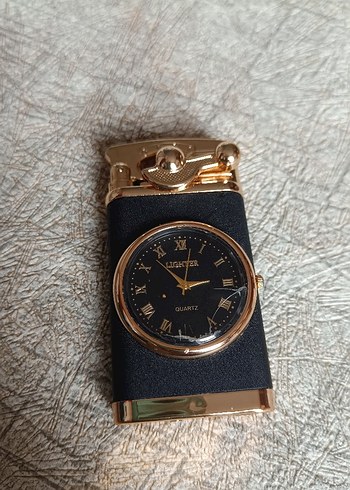 Klasik Siyah Erkek Saatli Çakmak - Görsel 4