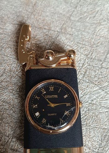 Klasik Siyah Erkek Saatli Çakmak - Görsel 3