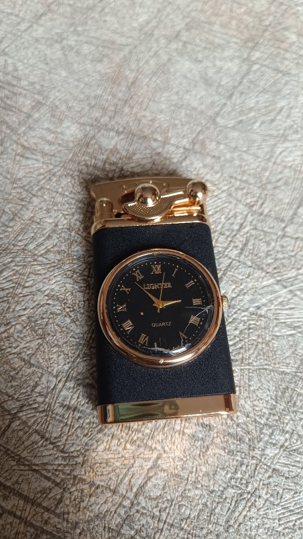 Klasik Siyah Erkek Saatli Çakmak - Görsel 4