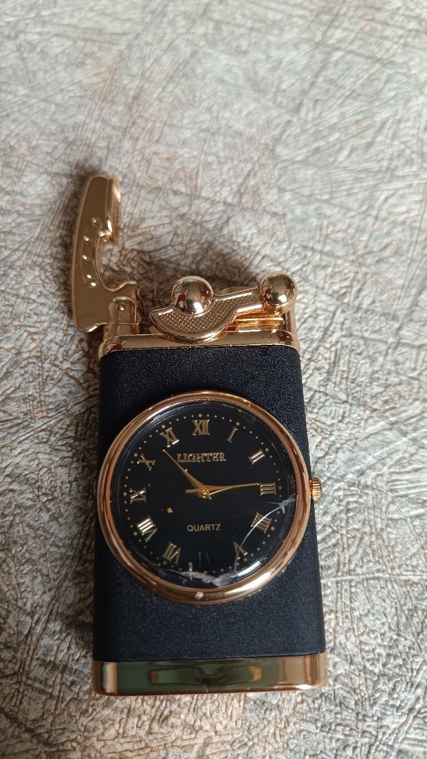 Klasik Siyah Erkek Saatli Çakmak - Görsel 3